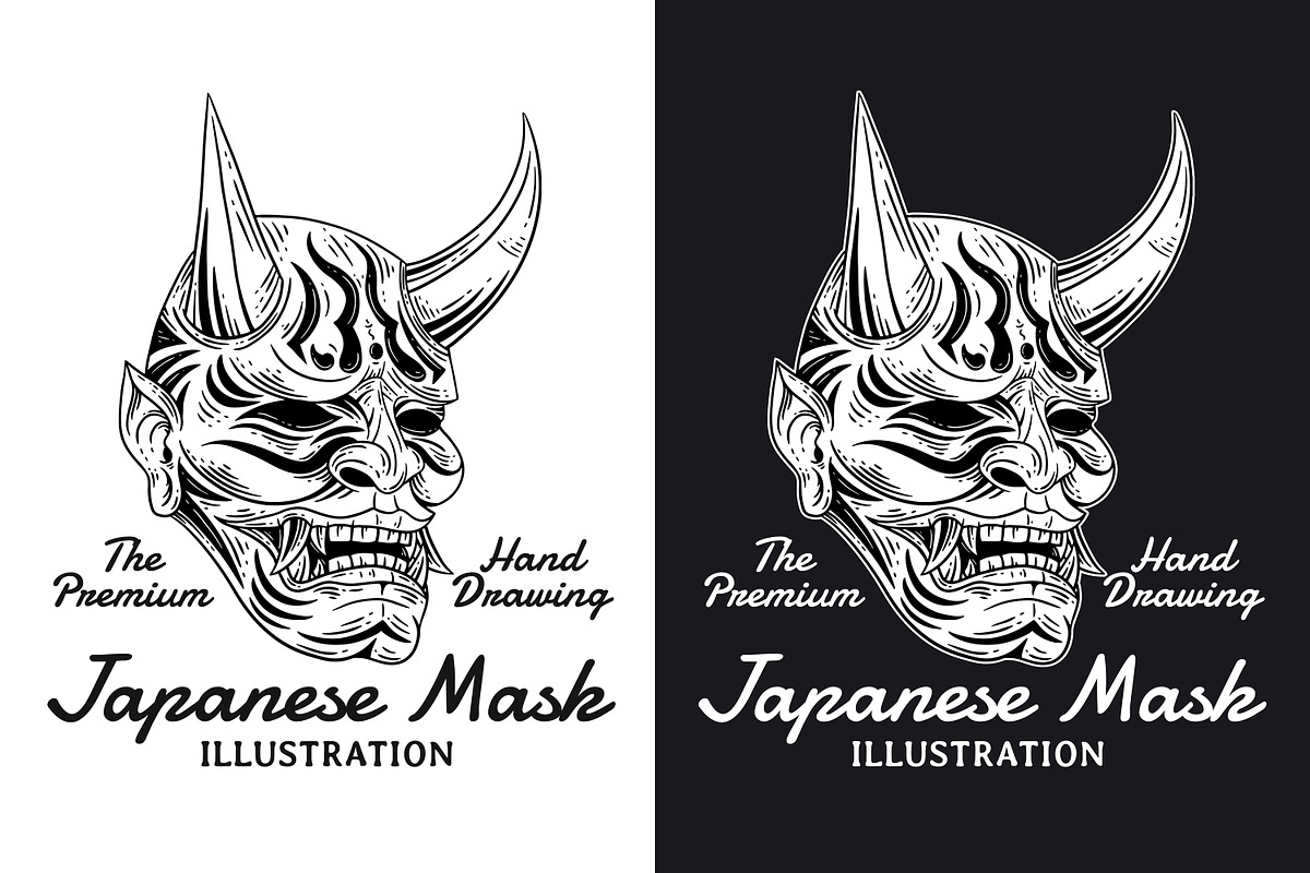 15 Set Japanese Demon Mask Skull, an Illustration by Morspective (Photo 6 of 17)