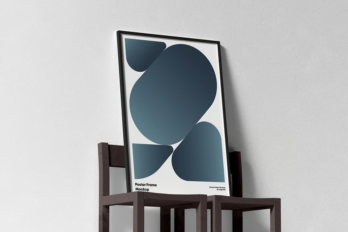 Poster Frame Mock-up, an Advertising Mockup by zippypixelstudio (Photo 3 of 16)