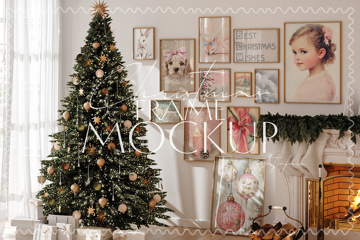 Christmas Frame Mockup Bundle, a Household Mockup by Artjafara (Photo 1 of 9)