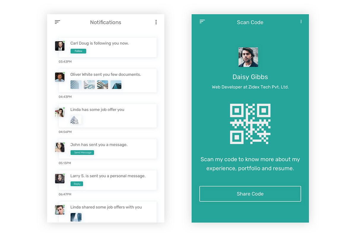 JobOn - Job Search Adobe XD App, an UI Kit Template by themelove (Photo 3 of 16)