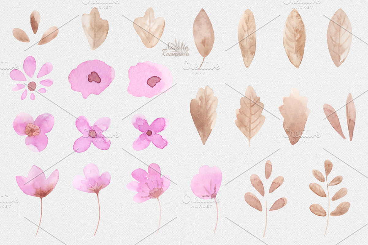 Flower fuchsia. Watercolor., an Illustration by BrushArtDesigns (Photo 2 of 4)