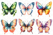 Whimsical Butterfly Clipart, an Illustration by Black Bird Studio (Thumbnail 5 of 5)