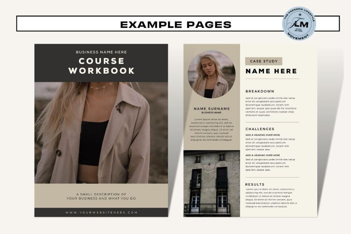 Course Workbook - Black and Beige, a Social Media Template by Freedom Business Shop (Photo 2 of 11)