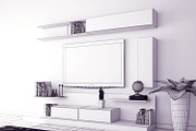 Modern Tv-Unit Design 3D Model, a Furniture 3D Model by IsraaDesigns (Thumbnail 4 of 4)