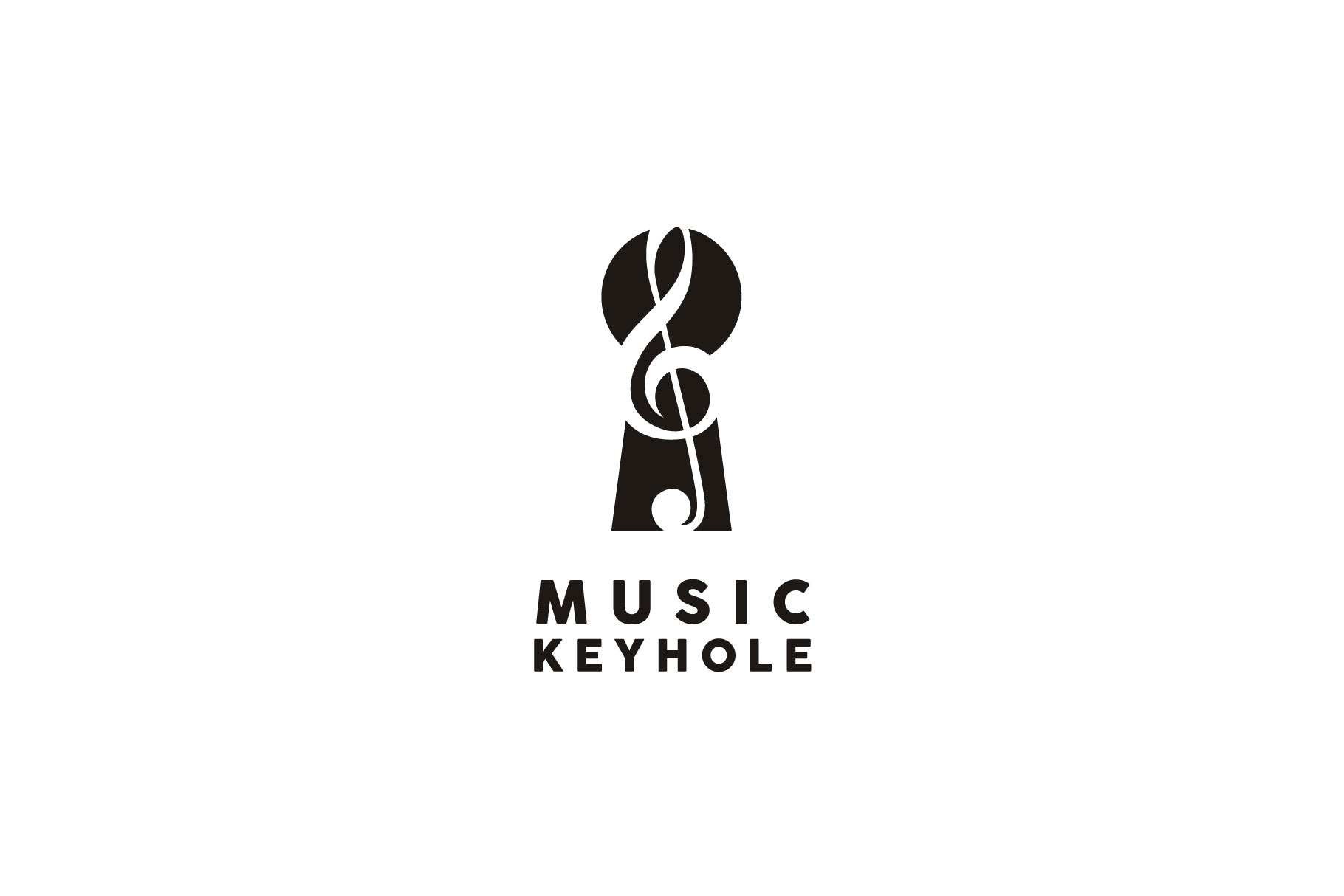 Song Music Notes Clef & Keyhole logo | Branding & Logo Templates ...