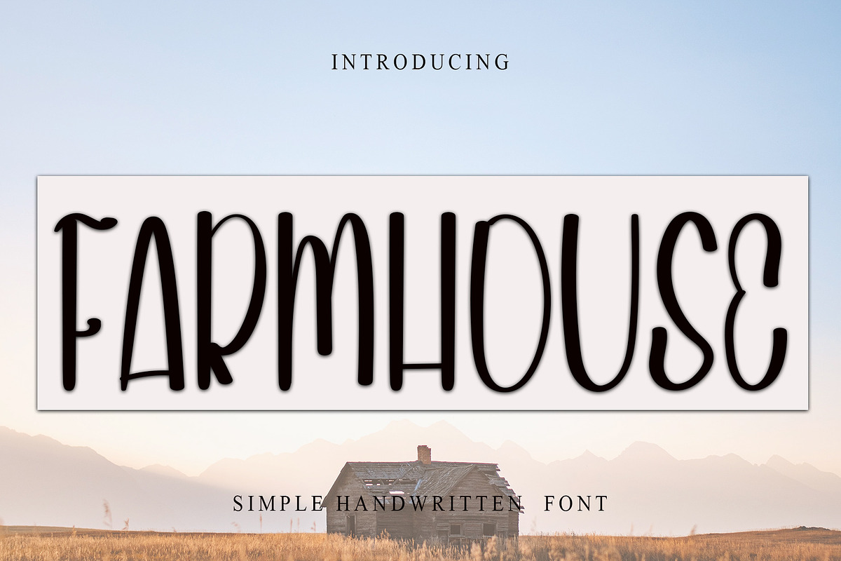 FARMHOUSE, a Sans Serif Font by InermediaSTUDIO (Photo 1 of 6)