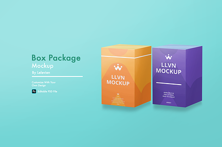 Box Package Mockup, a Packaging Mockup by lelevien