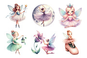 Dreamy Fairy Ballerinas Clipart, an Illustration by Daily.Designs (Thumbnail 3 of 5)