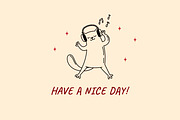 22 Funny cats vector illustration 1, an Animal Illustration by Yanakicc (Thumbnail 10 of 10)