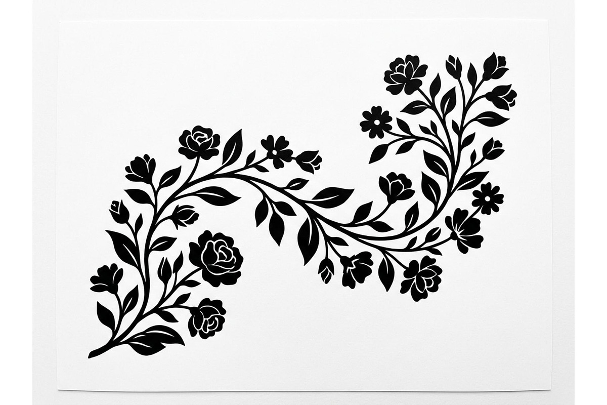 Elegant Floral Vine Silhouette, an Object Graphic by Creativeshirt (Photo 2 of 3)