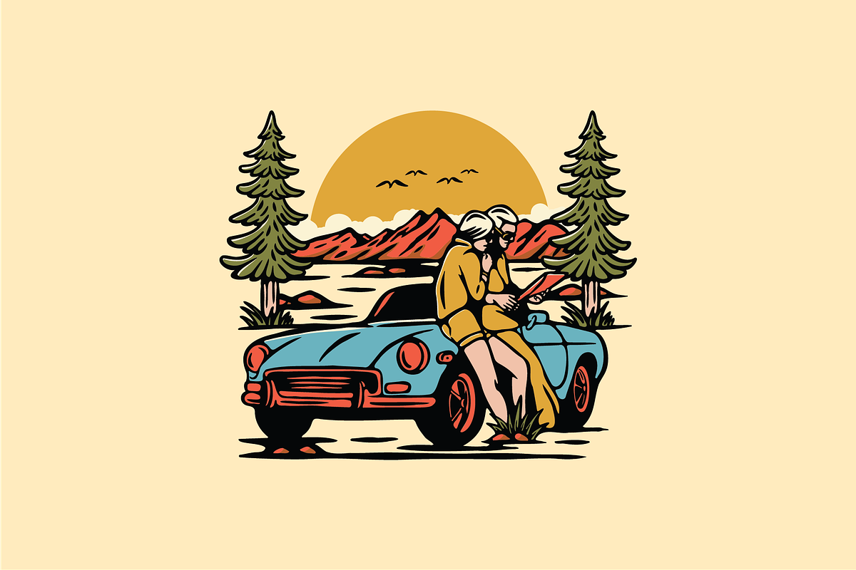 Road Trip Romance, an Object Illustration by nomlimo.com (Photo 1 of 2)