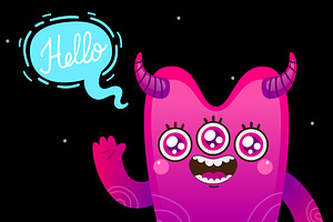 Funny monster creation kit