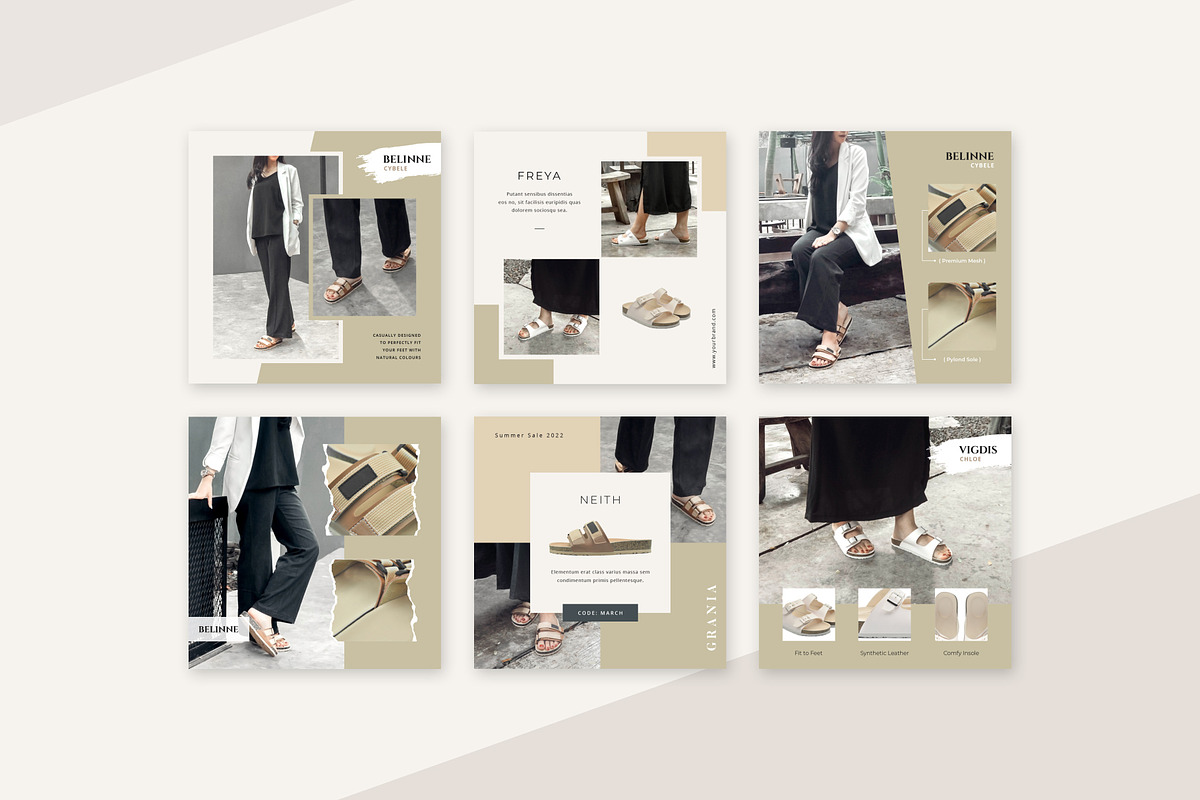 Natural Fashion Instagram PS, a Social Media Template by Studio Siv (Photo 3 of 6)