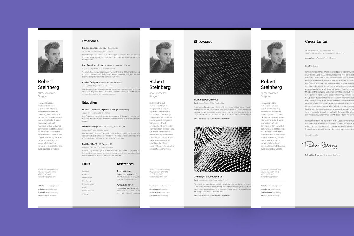Professional Resume Set 1 Vertical, a Resume Template by DEFNST (Photo 9 of 9)