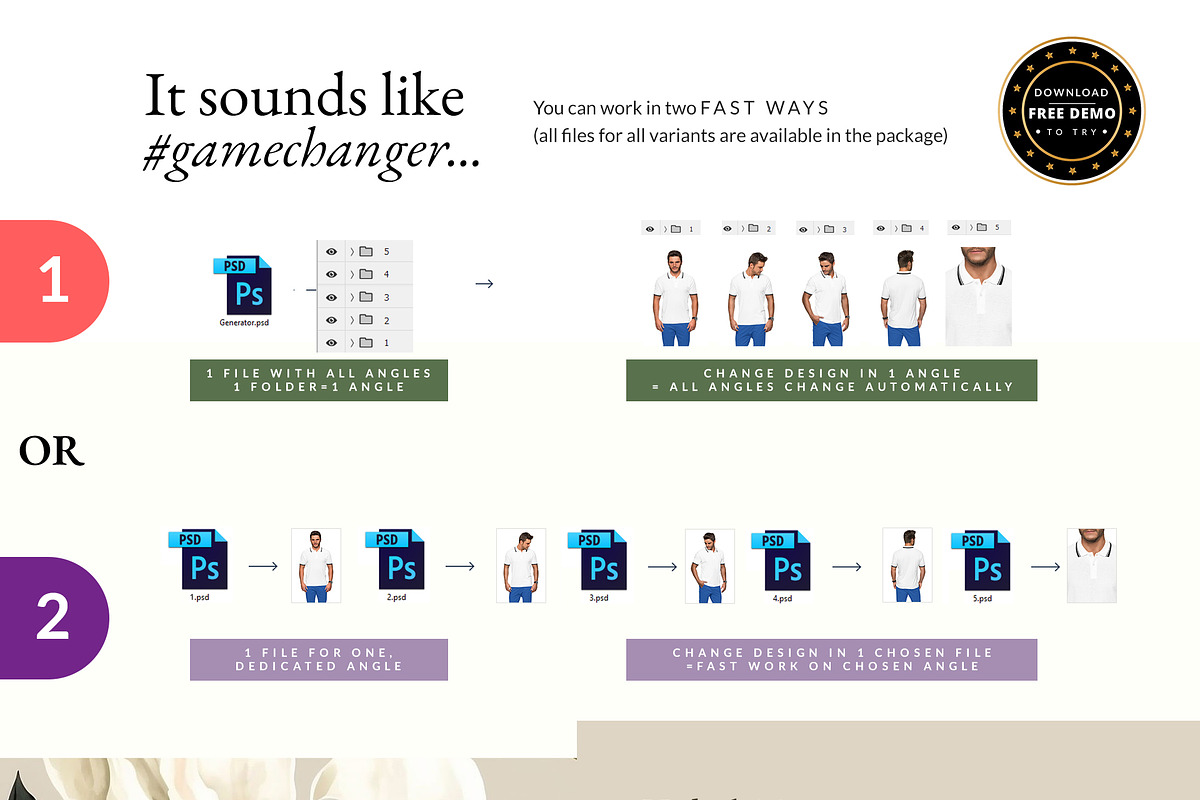 Men Polo Shirt 10x Mock-ups, a Shirt Mockup by Mocca Mockups Store (Photo 5 of 5)