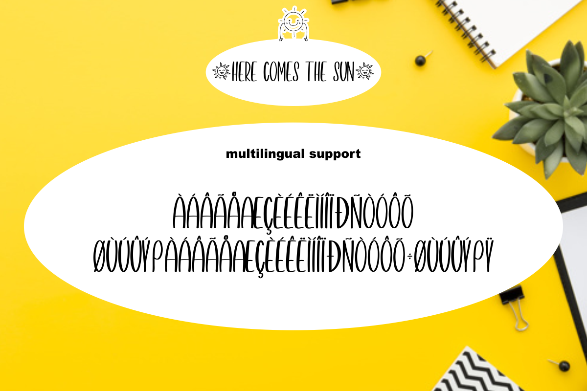 Here comes the sun - Display Font, a Font by Fikryal Studio (Photo 12 of 12)