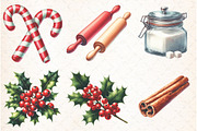 Christmas Holiday Baking Clipart, an Illustration by Libby Wishes (Thumbnail 3 of 9)