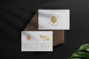 White Paper Business Card Mockup