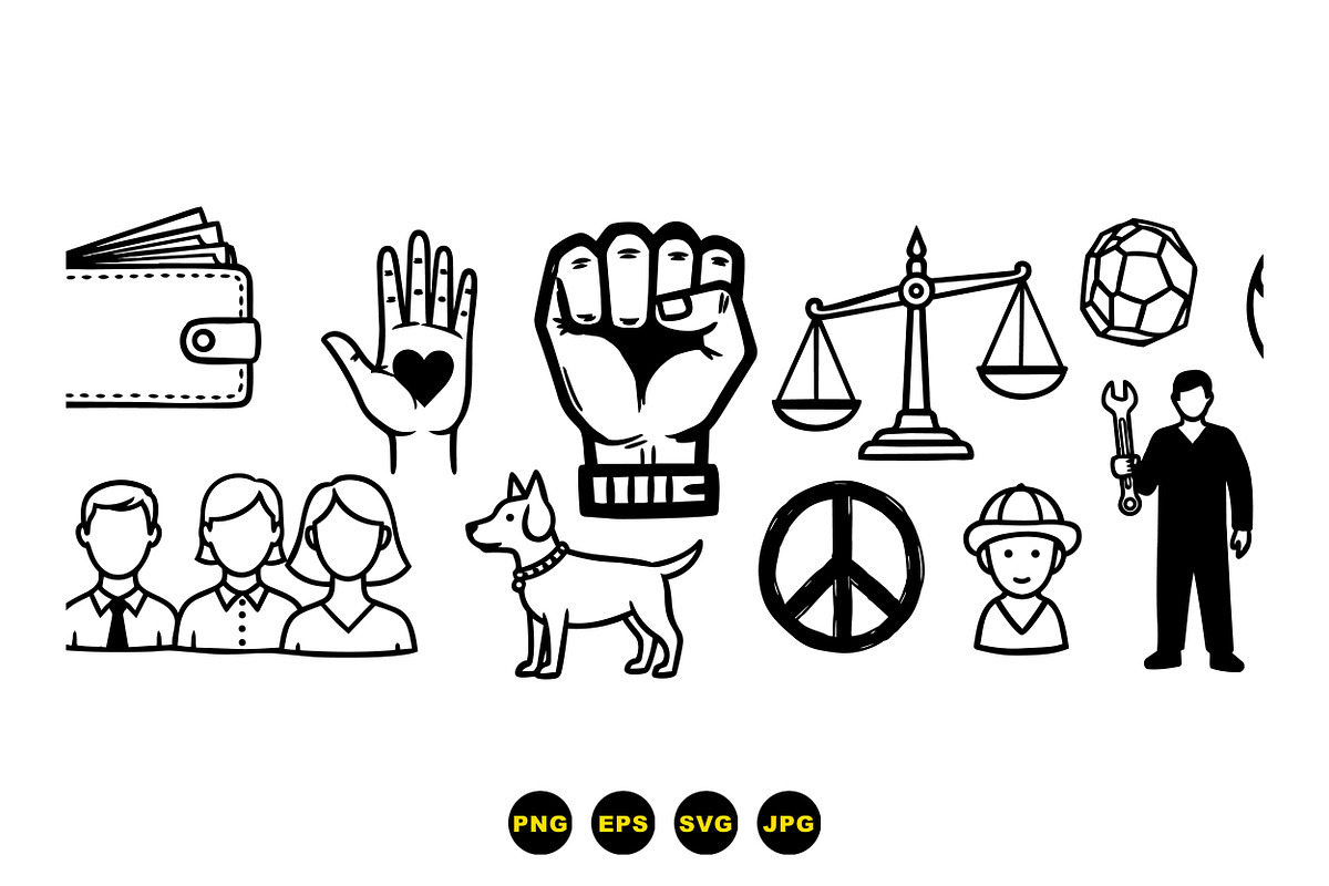 Social Justice Icon Svg Pack, an Illustration by designvectx (Photo 3 of 3)