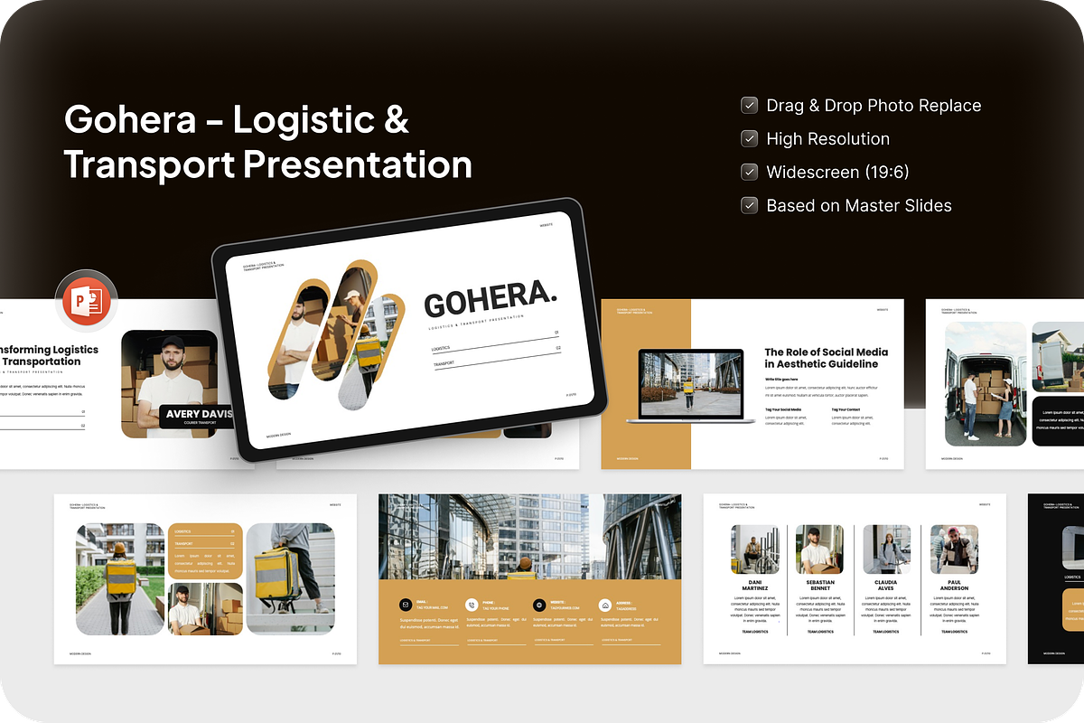 Logistics & Transport PowerPoint, a Presentation Template by Annora Studio (Photo 1 of 5)