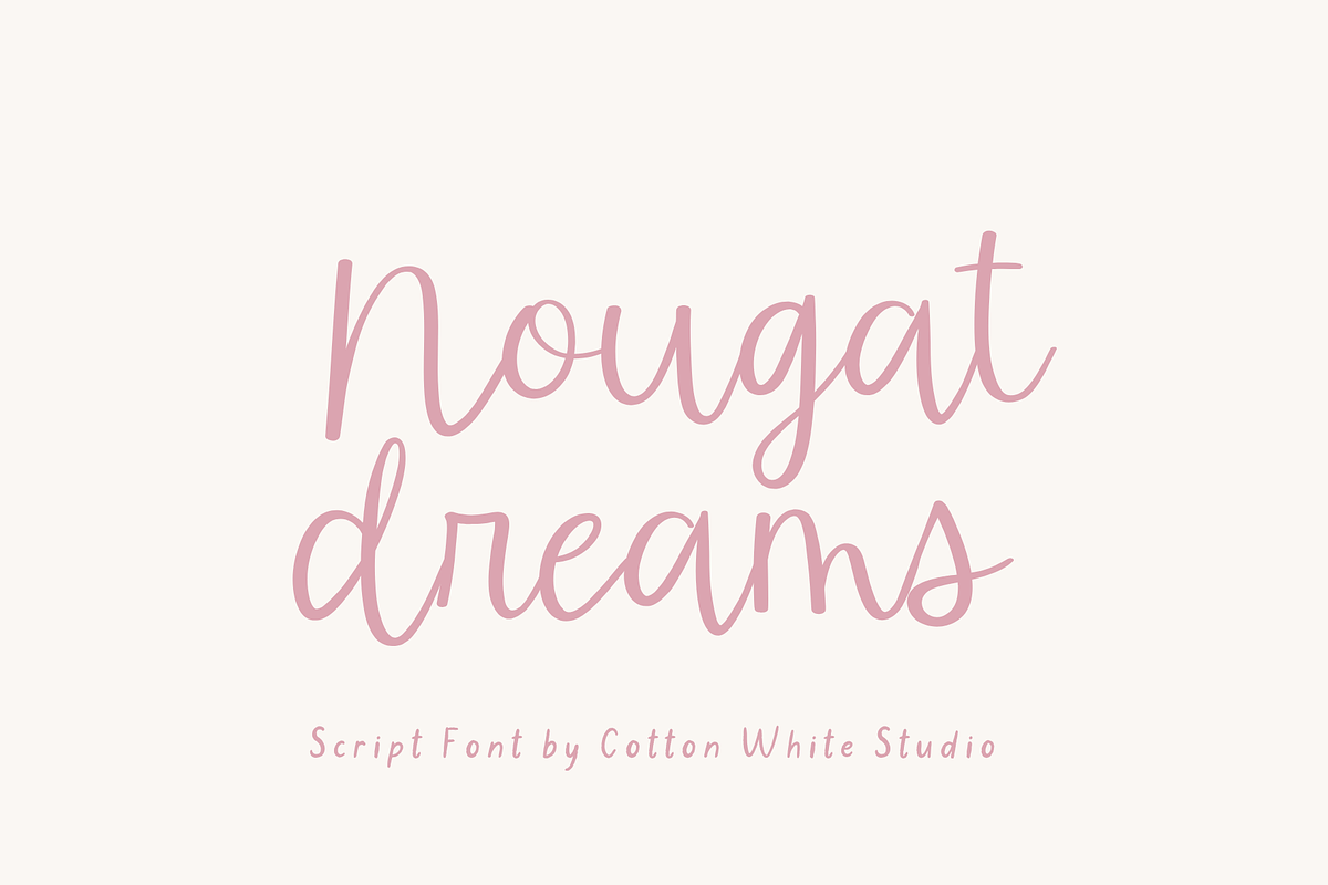 Nougat Dreams, a Script Font by Sofia Skoog (Photo 1 of 10)