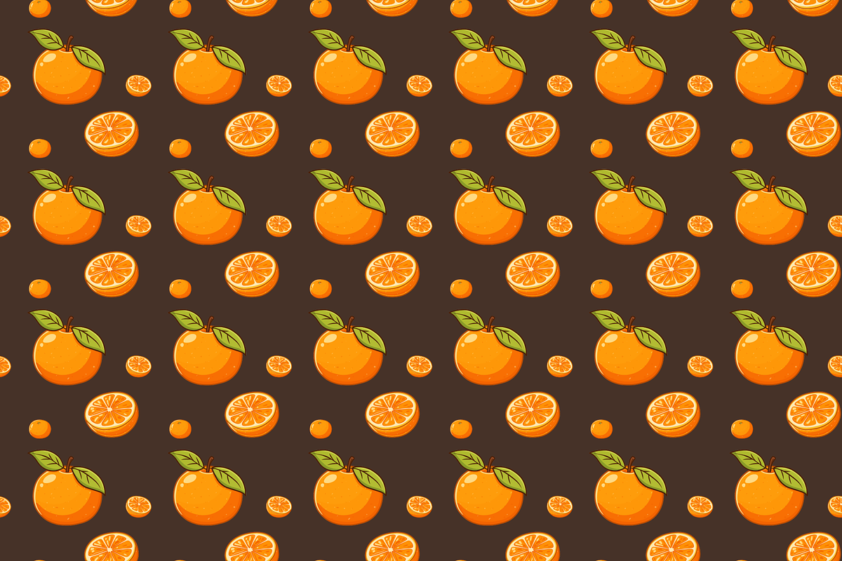 Orange Vector Pattern, a Pattern Graphic by Laimmilka (Photo 3 of 3)