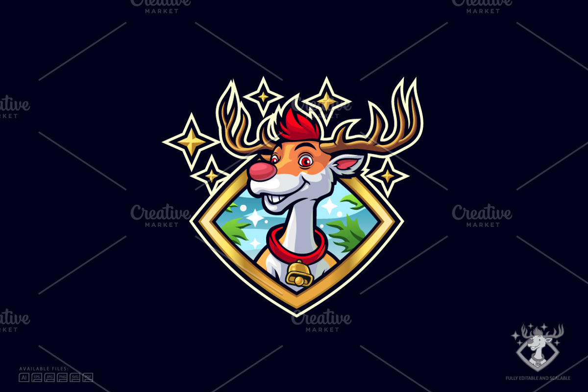 Christmas Buck Logo Template, a Branding & Logo Template by Kongstones_std (Photo 4 of 5)