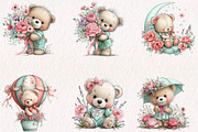 Baby in bloom Teddy bear png, a Seasonal Illustration by CreationArt (Thumbnail 2 of 7)
