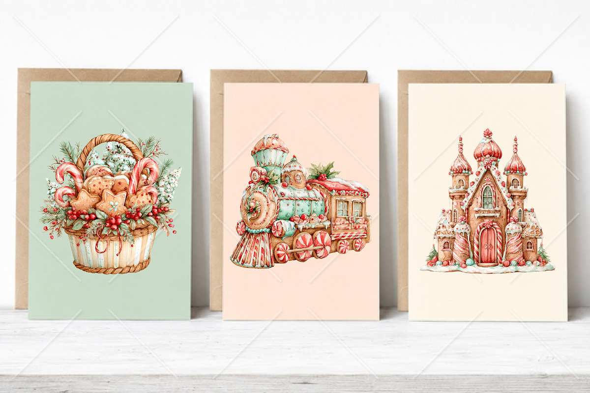 Christmas Cookie Clipart PNG Bundle, a Seasonal Illustration by Canvas Craft (Photo 4 of 10)