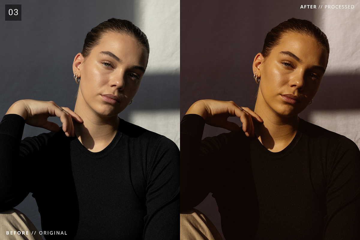 6 Essential Portrait LR Presets, an Action Add-On by Edito (Photo 4 of 7)