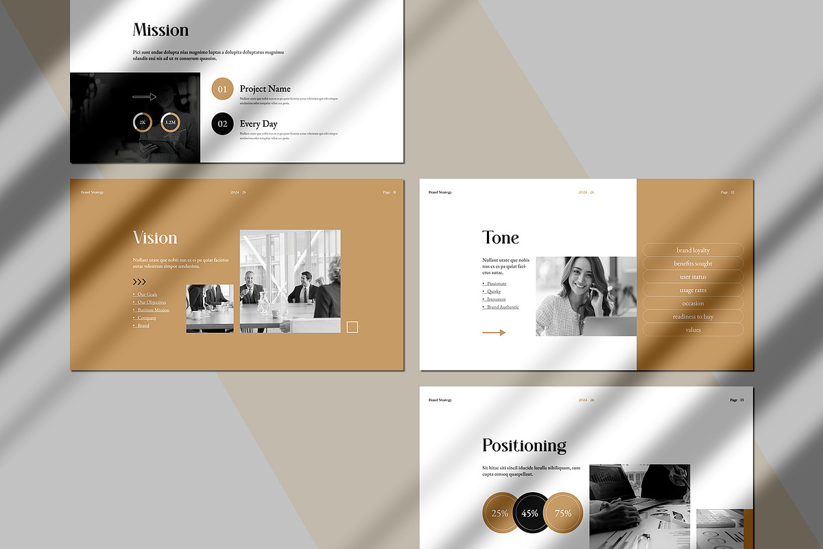 Brand Strategy Presentation Template, a Presentation Template by White Graphic (Photo 5 of 8)