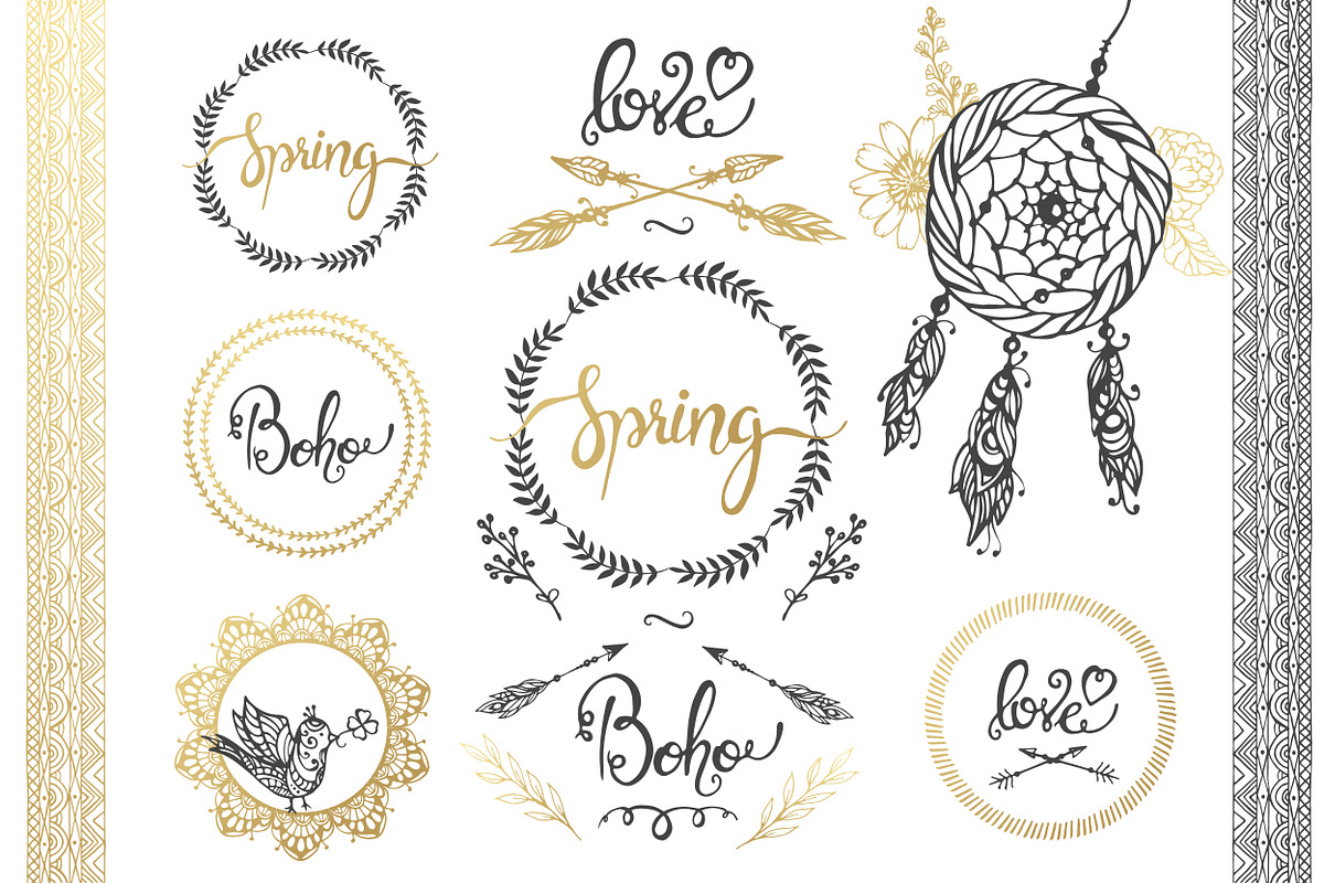 Hand Drawn Elements collection 2, a Decorative Illustration by inifer (Photo 2 of 2)