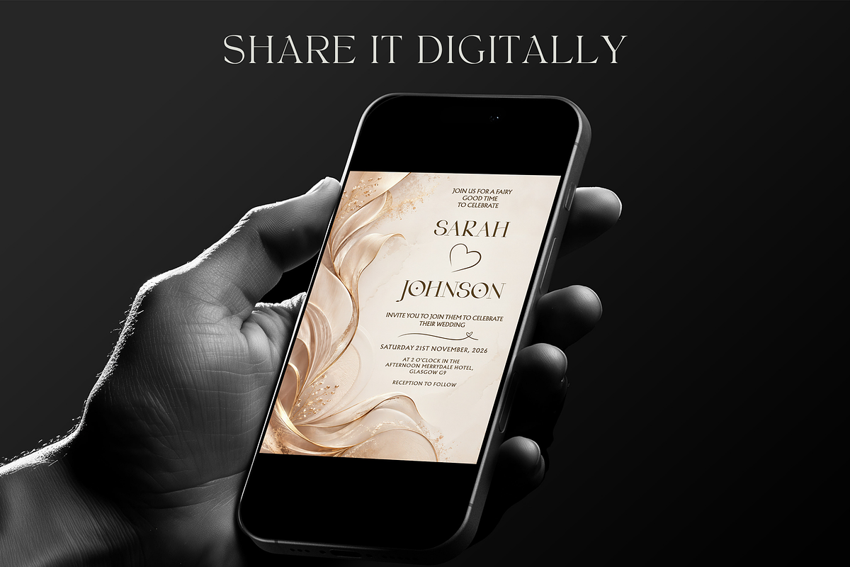 Elegant Wedding Invitation Template, an Invitation Template by InvitingStorys (Photo 5 of 11)