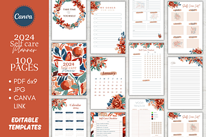 2024 Self Care Planner |KDP Interior, a Print Template by Nelly imy