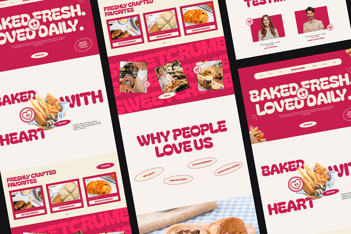 Figma Bakery Shop Landing Page, a Landing Page Template by Musara (Photo 2 of 6)