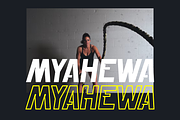 Myahewa - Sporty Font, a Sans Serif Font by Iqsiart Studio (Thumbnail 2 of 7)