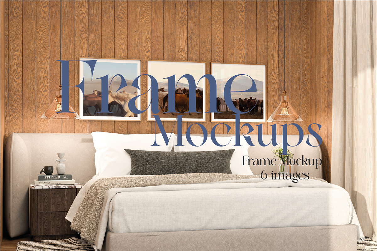 Bundle - Cozy Bedroom Frame Mockup, an Advertising Mockup by N digital designs (Photo 1 of 8)