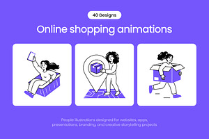 40 Animated Online Shopping, a Person Illustration by Prosymbols