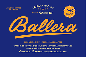 Ballera – Retro Handwritten Font