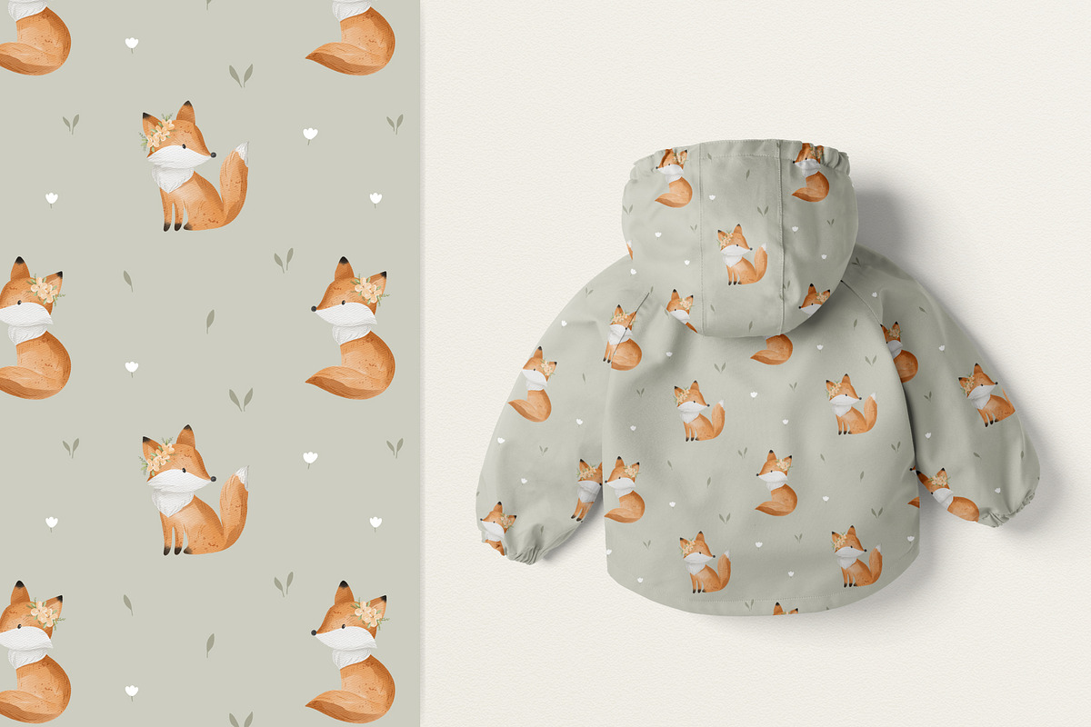 Foxes, a Pattern Graphic by Olena Kuznietsova (Photo 6 of 12)