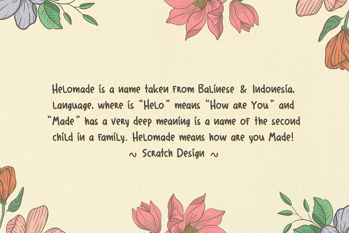 Helomade Font, a Sans Serif Font by Scratch Design (Photo 6 of 7)