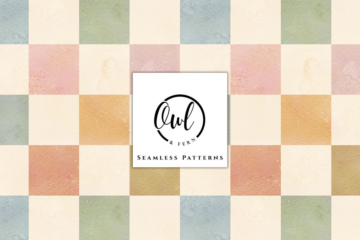 Earthy Boho Checkered Grid Pattern, a Pattern Graphic by OwlAndFern (Photo 1 of 13)