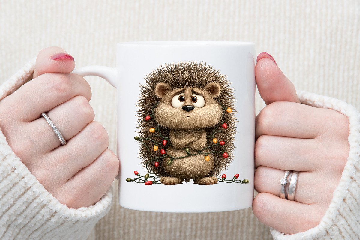 Whimsical Grumpy Animals Christmas P, an Illustration by Sublimation Artist (Photo 5 of 6)