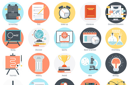 Education theme icon set preview 2