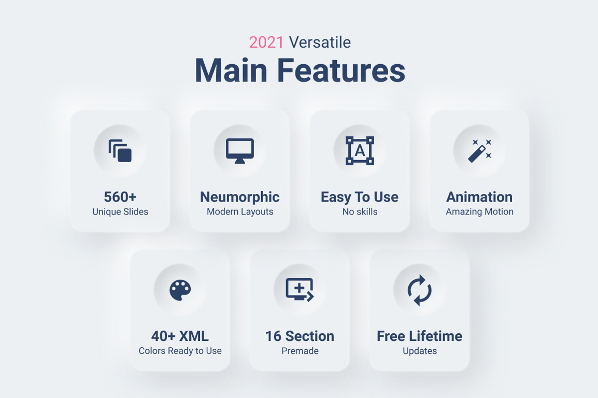 Neumorphic Style 2021 Powerpoint, a Presentation Template by Brandearth RRGraph (Photo 3 of 30)