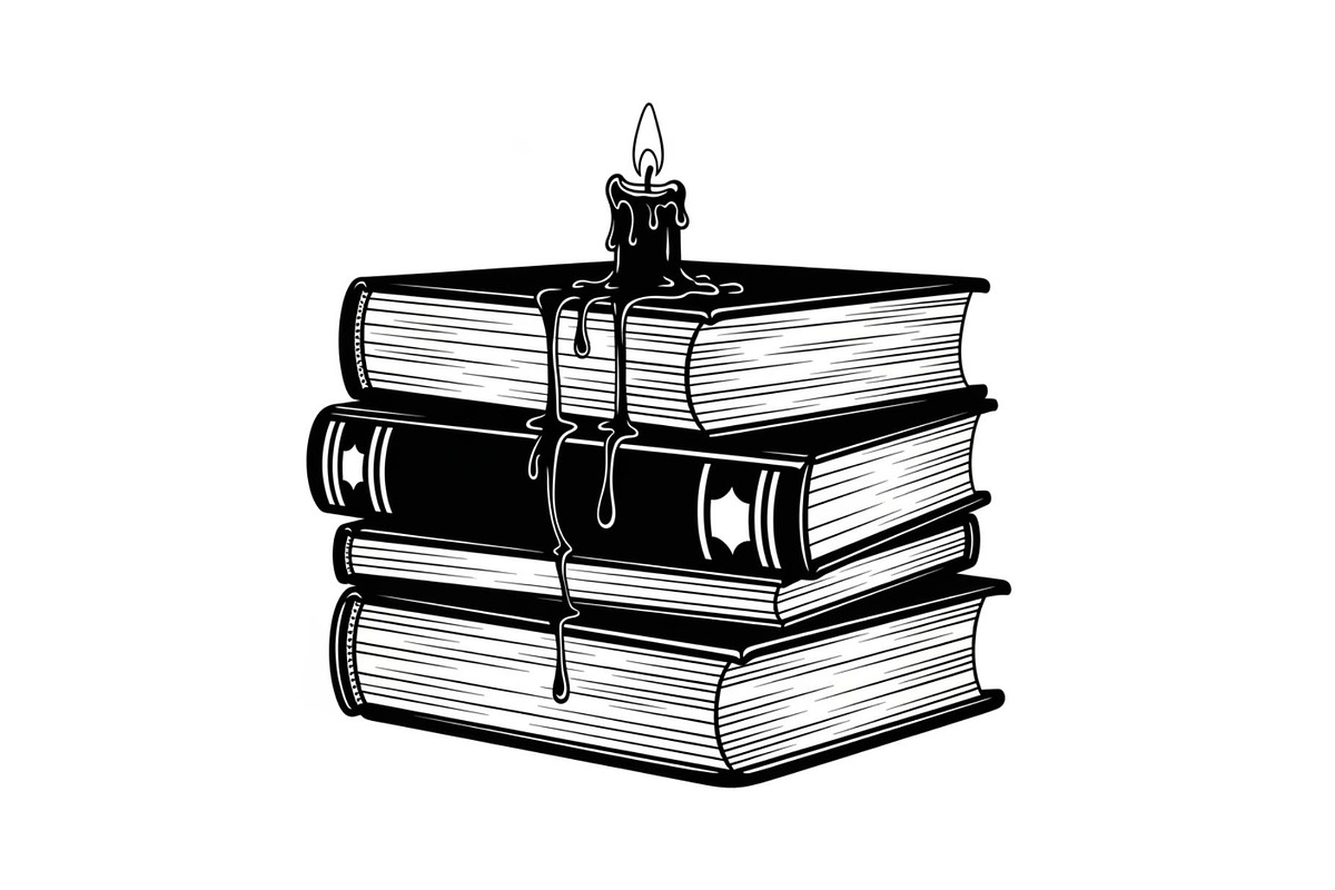Vintage Book Stack Candle Bundle, an Illustration by jahid234 (Photo 15 of 31)