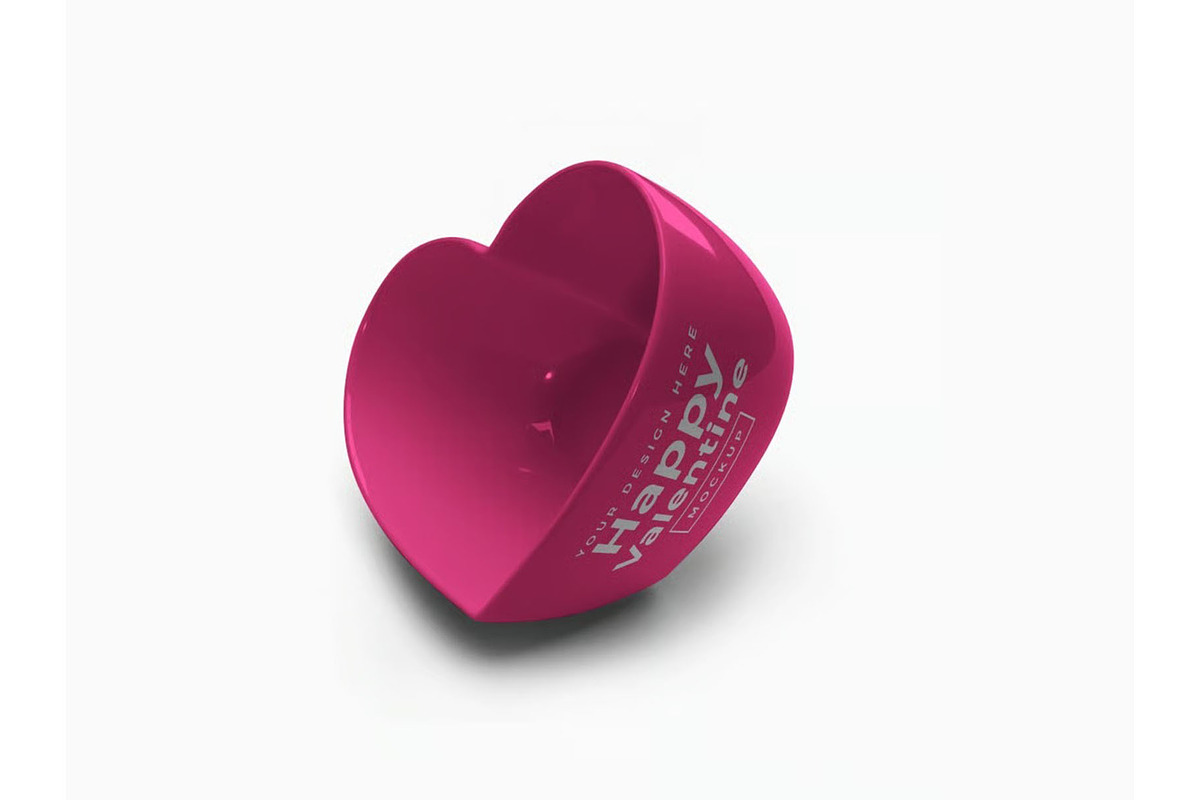 Heart Container Mockup Template Set, a Cups & Container Mockup by DesignRushMarket (Photo 2 of 11)