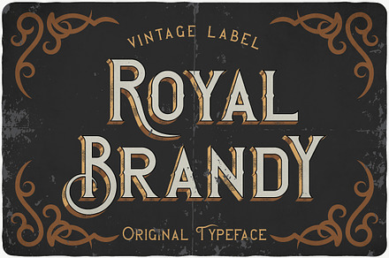 Royal Brandy typeface, a Script Font by Vozzy Vintage Fonts