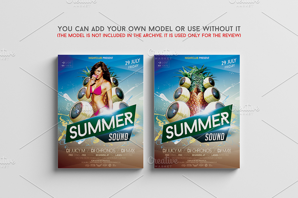 Summer Sound Flyer, a Flyer Template by CREATIVE DUDE (Photo 2 of 3)