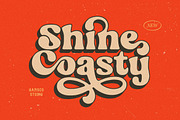 Shine Coasty - Retro Serif Font!, a Serif Font by HansCo Studio (Thumbnail 1 of 9)